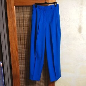 COS 6 Blue Wool Wide Leg Pants New